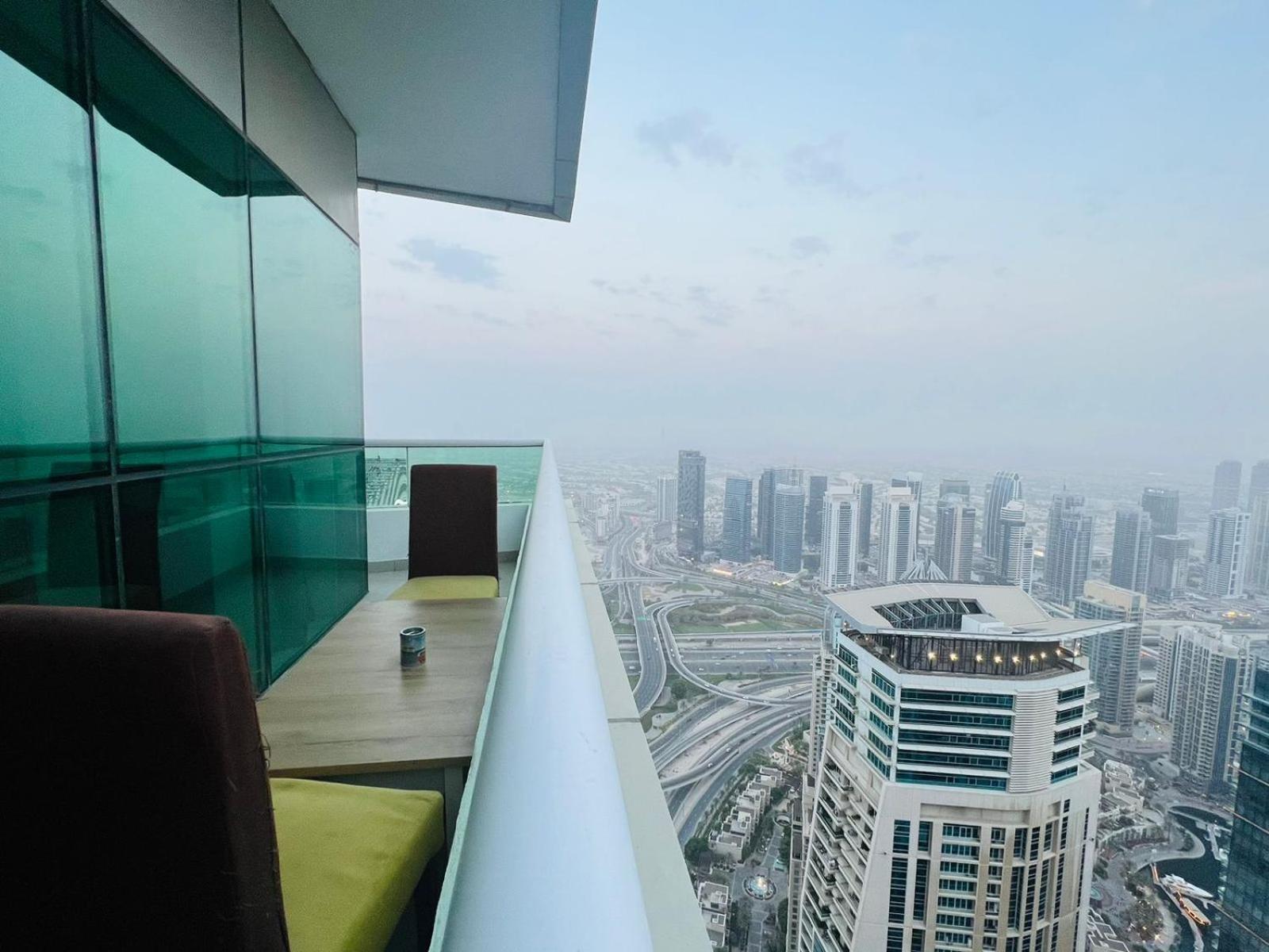 High Floor With City Skyline & Burj Khalifa View 3 Bedroom Unit Marina Дубай Экстерьер фото