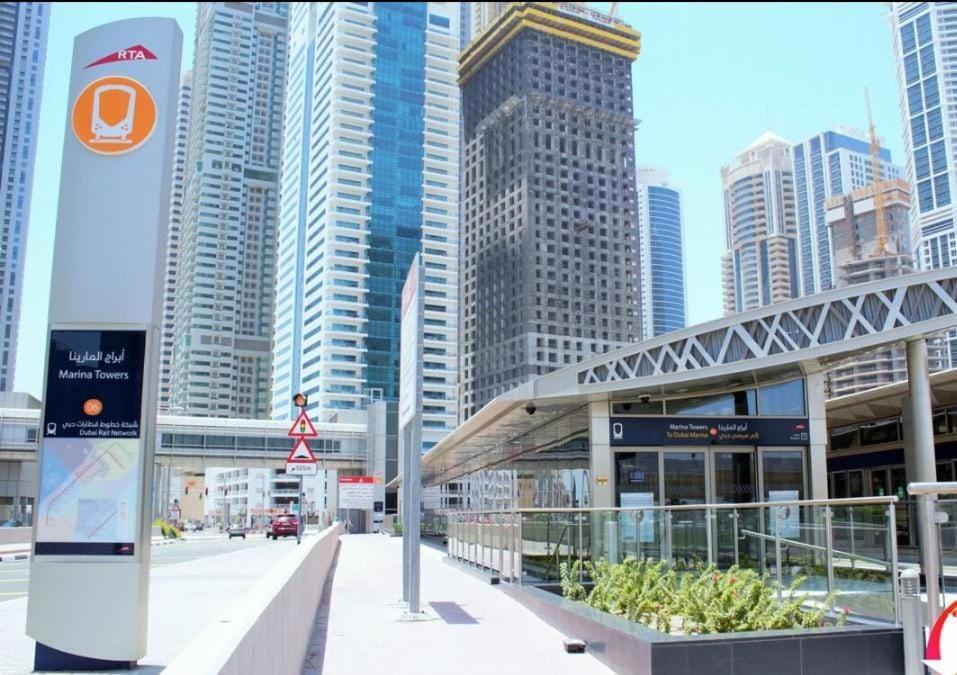 High Floor With City Skyline & Burj Khalifa View 3 Bedroom Unit Marina Дубай Экстерьер фото